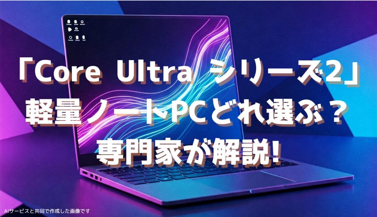 「Core Ultra シリーズ2」軽量ノートPCどれ選ぶ？専門家が解説!